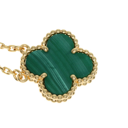 Van Cleef & Arpels Vintage Alhambra Malachite Necklace K18 Yellow Gold Ladies [Used]