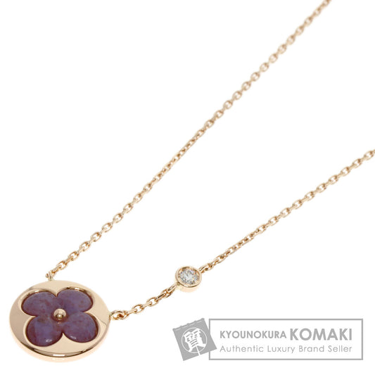 LOUIS VUITTON Sun Blossom 1P Diamond Necklace K18 Pink Gold Ladies [Used]