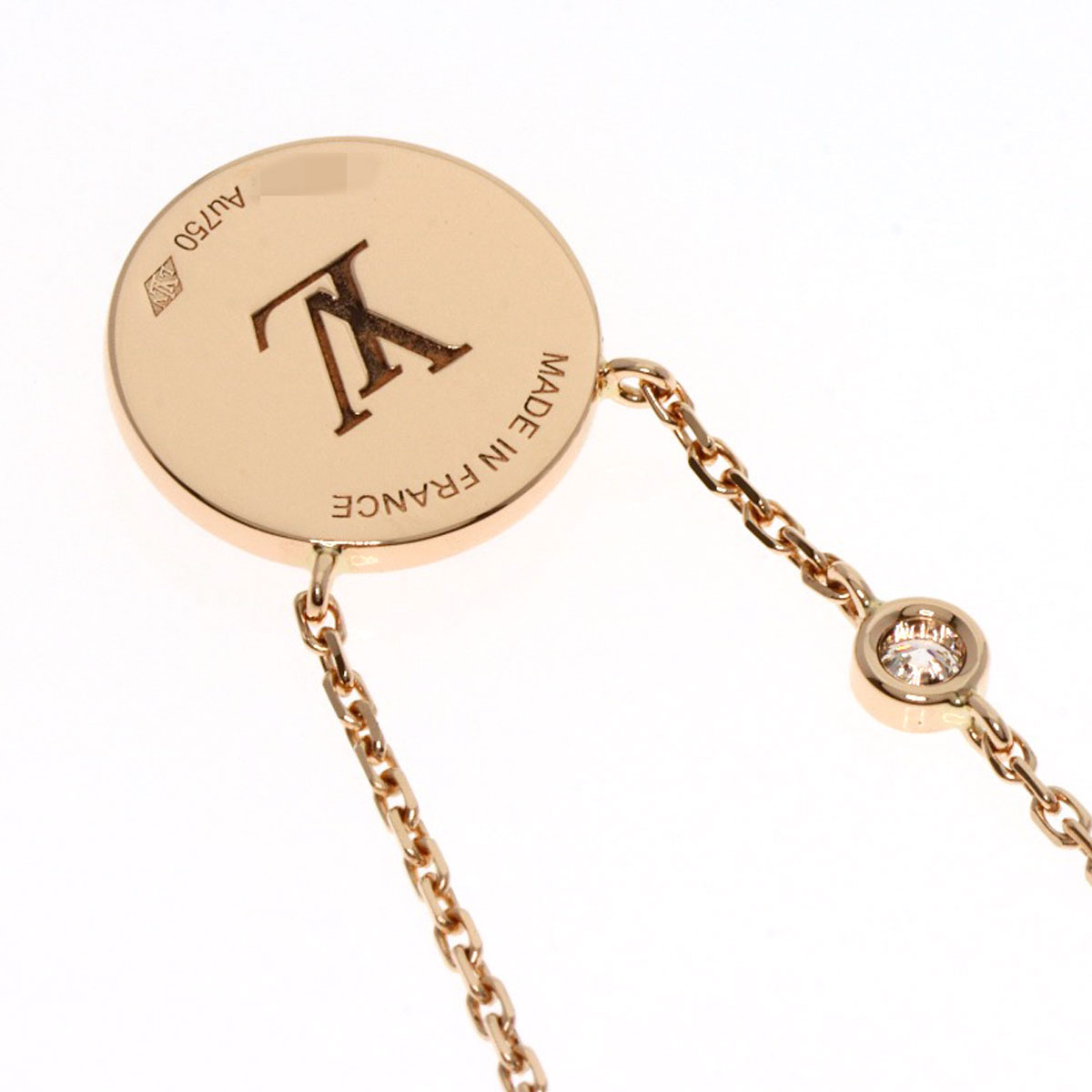 LOUIS VUITTON Sun Blossom 1P Diamond Necklace K18 Pink Gold Ladies [Used]