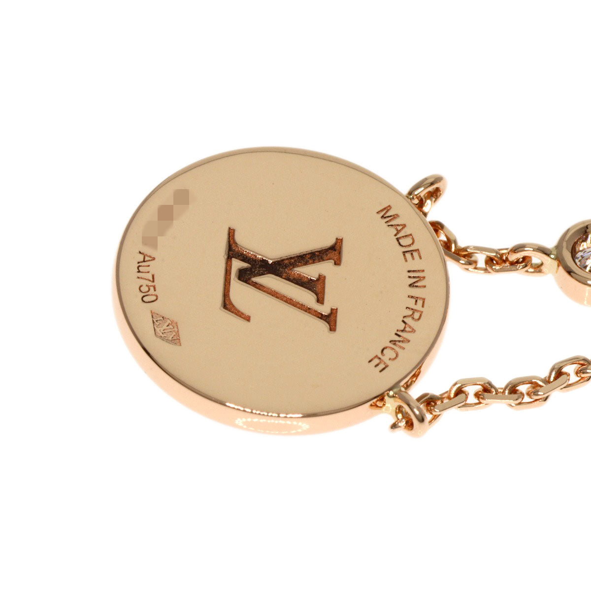 LOUIS VUITTON Sun Blossom 1P Diamond Necklace K18 Pink Gold Ladies [Used]