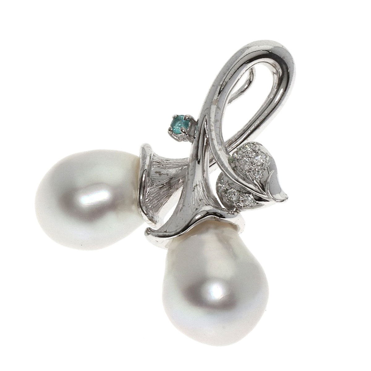 TASAKI Pearl Pearl Sapphire Diamond Pendant top K18 White Gold Ladies [Used]