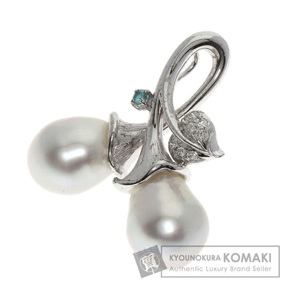 TASAKI Pearl Pearl Sapphire Diamond Pendant top K18 White Gold Ladies [Used]