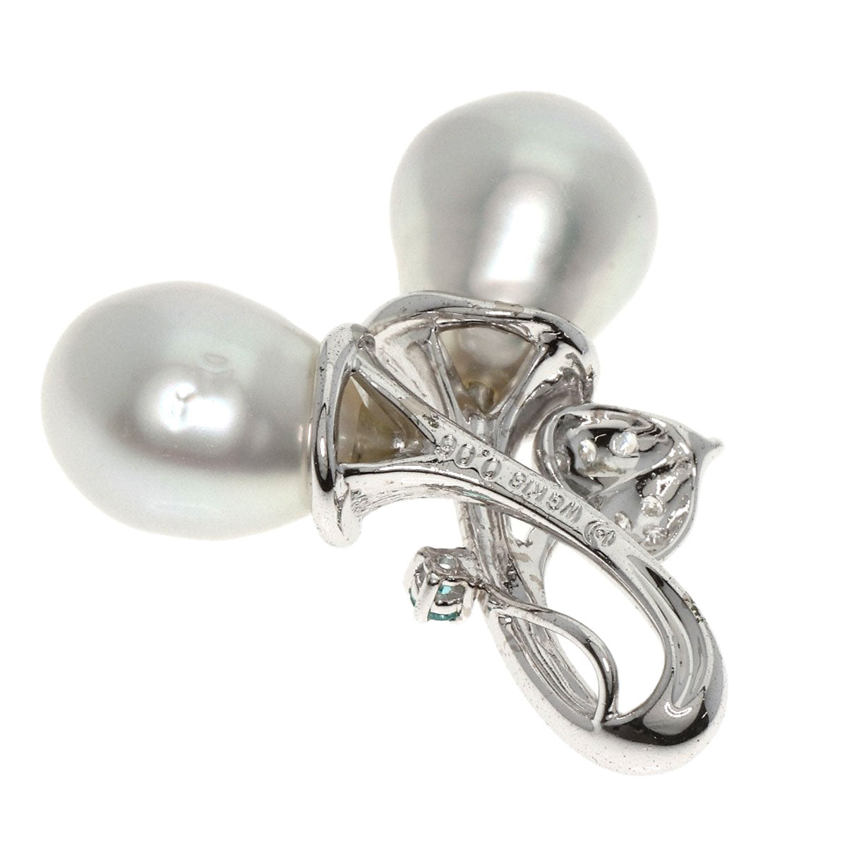 TASAKI Pearl Pearl Sapphire Diamond Pendant top K18 White Gold Ladies [Used]