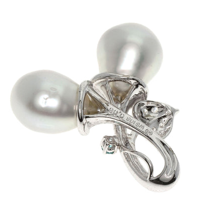 TASAKI Pearl Pearl Sapphire Diamond Pendant top K18 White Gold Ladies [Used]