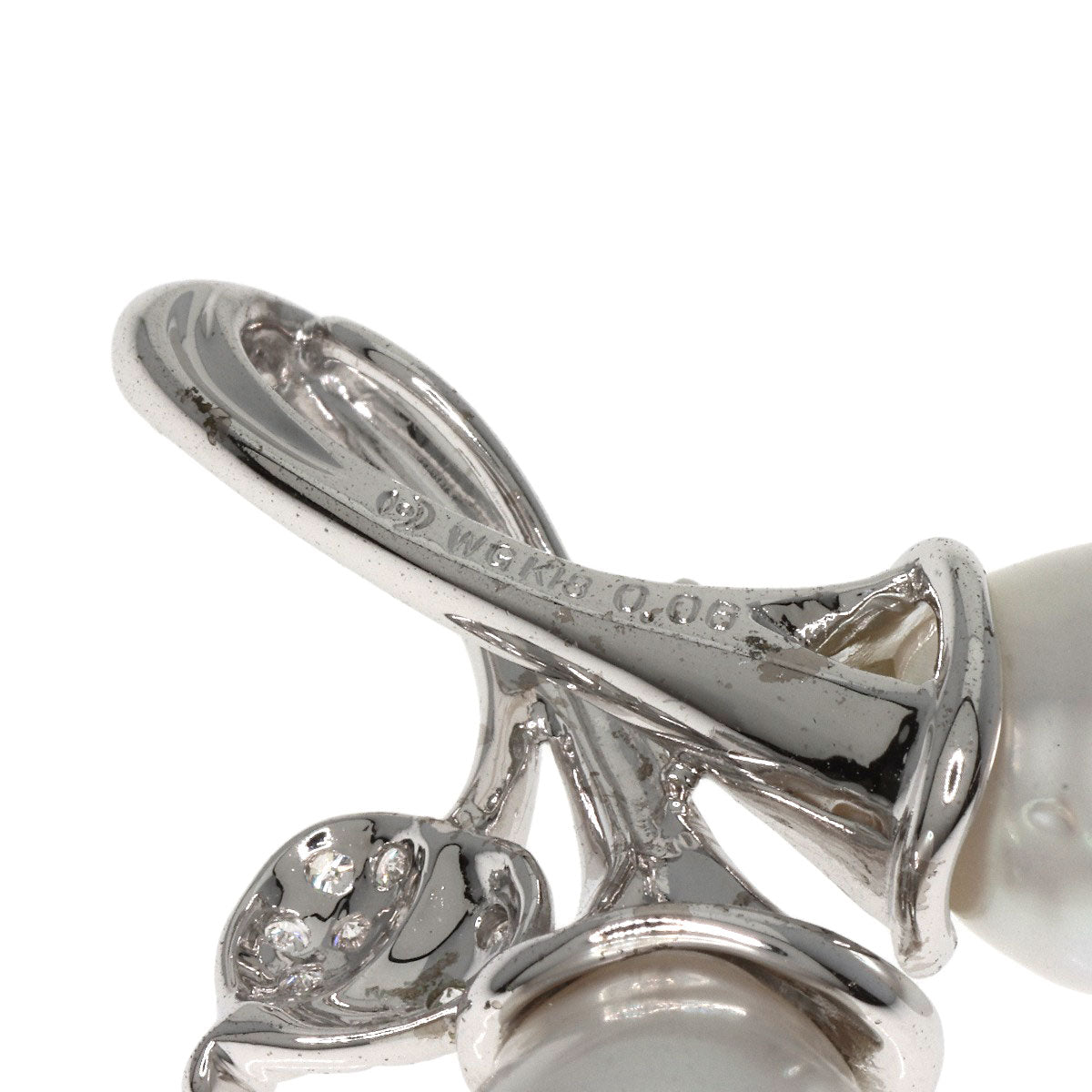 TASAKI Pearl Pearl Sapphire Diamond Pendant top K18 White Gold Ladies [Used]