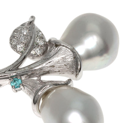 TASAKI Pearl Pearl Sapphire Diamond Pendant top K18 White Gold Ladies [Used]