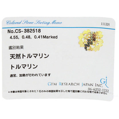 IKEDA KEIKO Tourmaline Sapphire Diamond Obi Clasp 2WAY Brooch K18 Yellow Gold Ladies [Used]