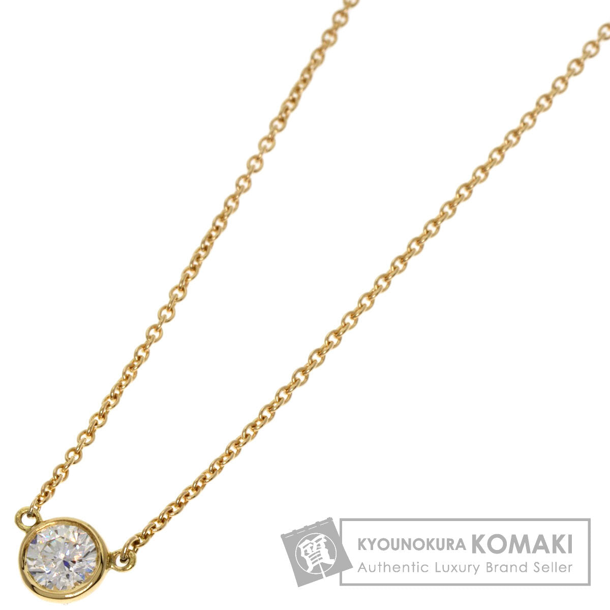 TIFFANY&Co. Banza Yard 1P Diamond Necklace K18 Yellow Gold Ladies [Used]