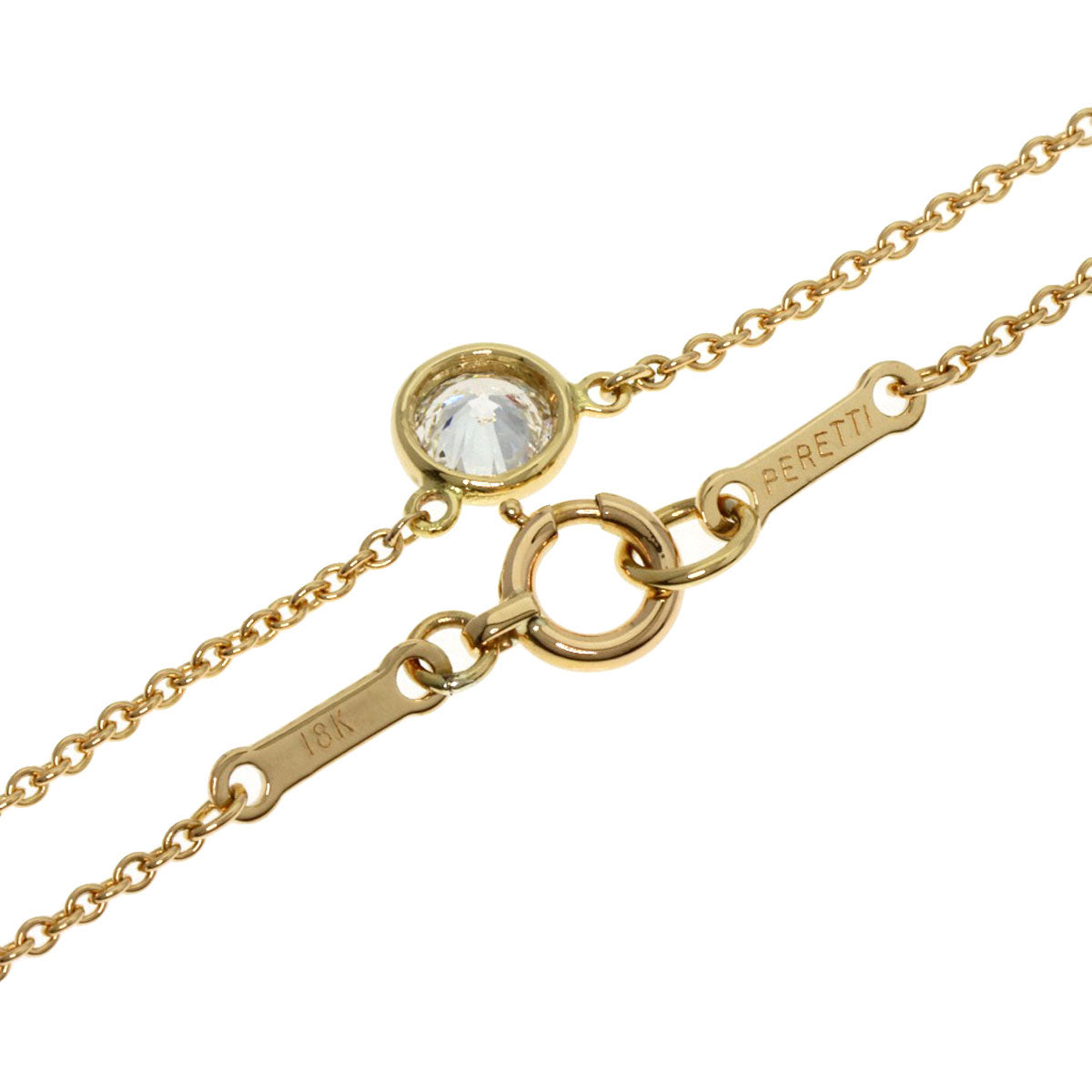 TIFFANY&Co. Banza Yard 1P Diamond Necklace K18 Yellow Gold Ladies [Used]