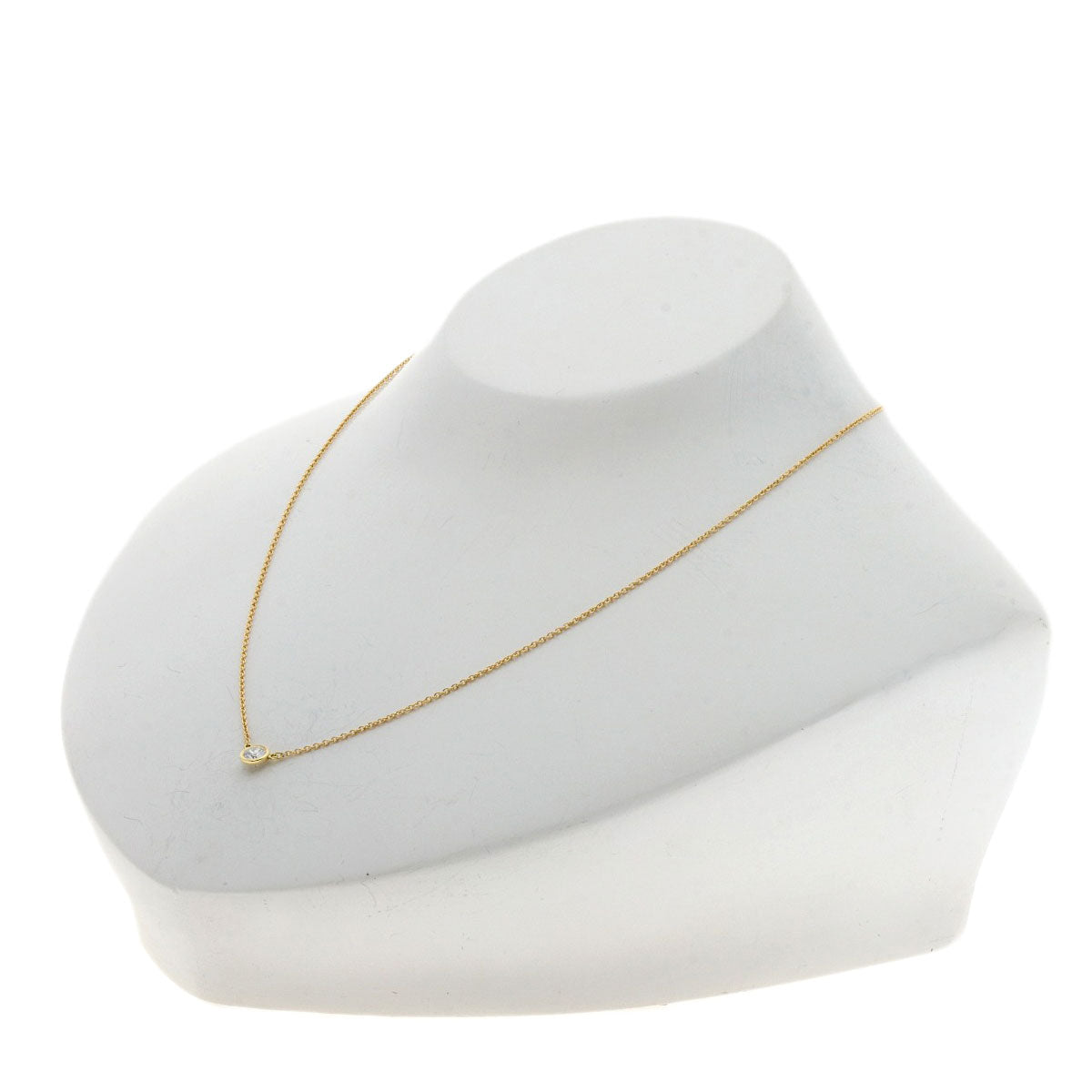 TIFFANY&Co. Banza Yard 1P Diamond Necklace K18 Yellow Gold Ladies [Used]