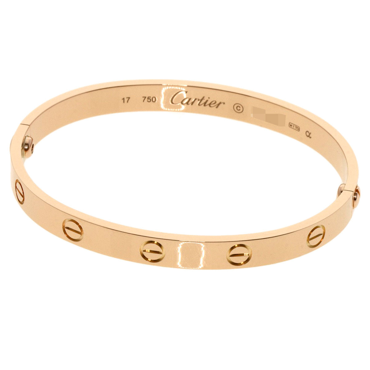 CARTIER LOVE Bracelets without driver #17 Bracelet K18 Pink Gold Ladies [Used]