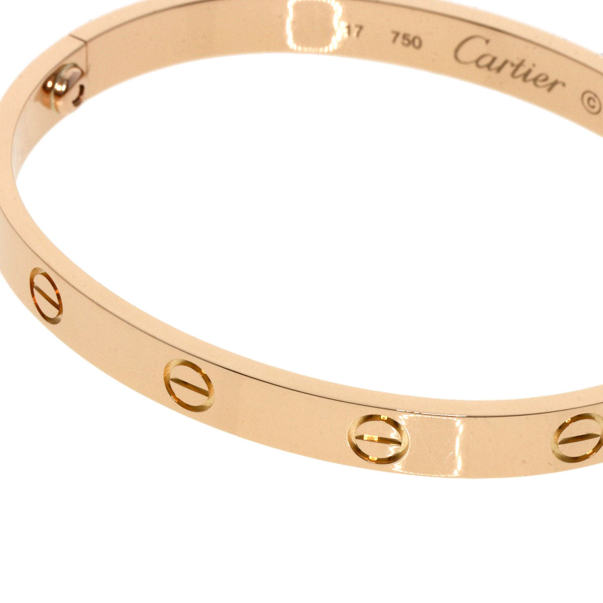 CARTIER LOVE Bracelets without driver #17 Bracelet K18 Pink Gold Ladies [Used]