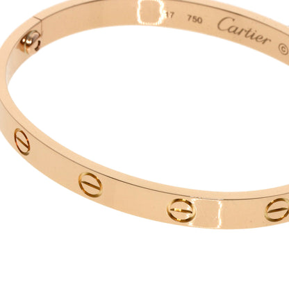 CARTIER LOVE Bracelets without driver #17 Bracelet K18 Pink Gold Ladies [Used]