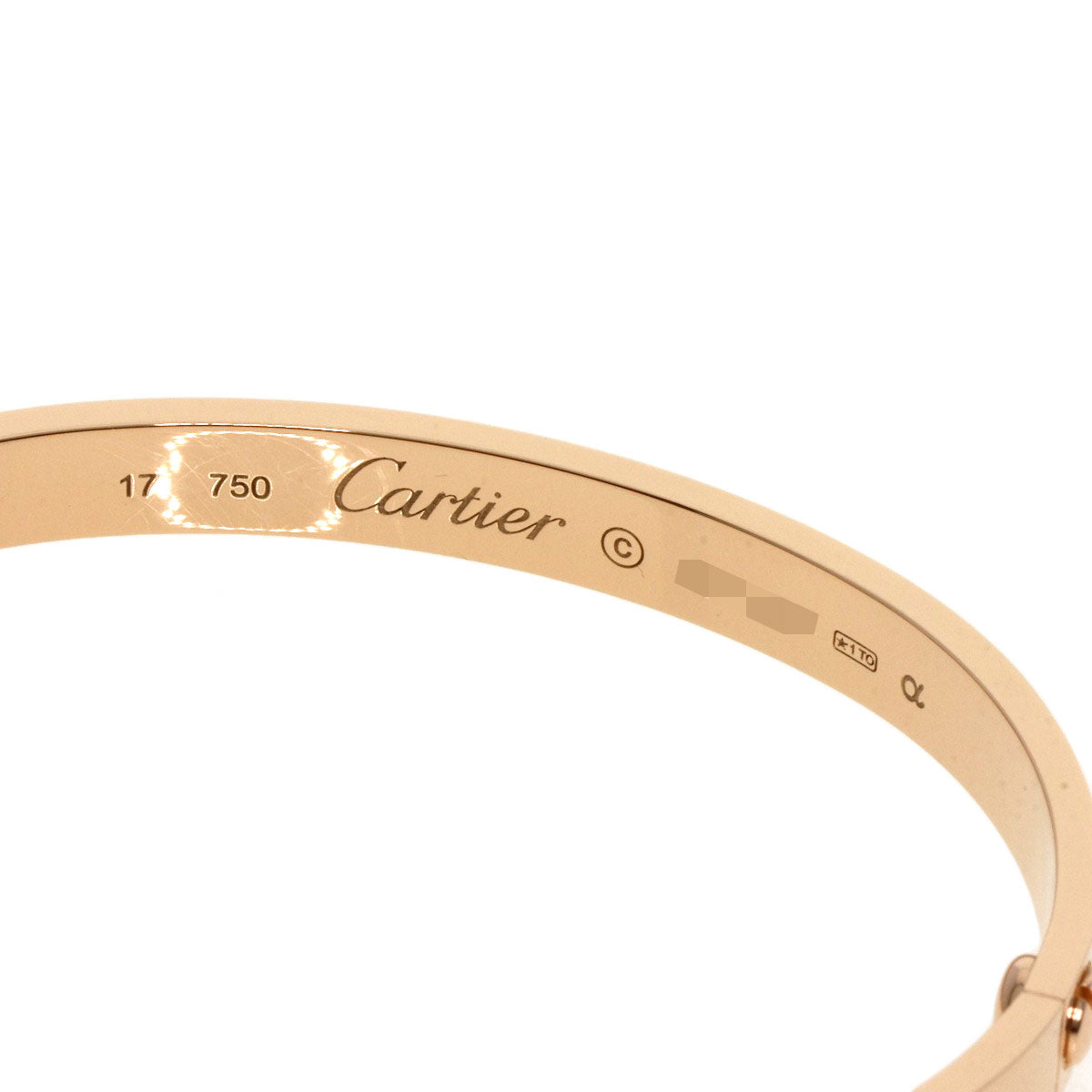 CARTIER LOVE Bracelets without driver #17 Bracelet K18 Pink Gold Ladies [Used]