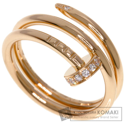 CARTIER Juste uncre double Diamond #48 Ring K18 Pink Gold Ladies [Used]