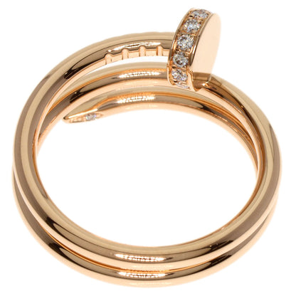 CARTIER Juste uncre double Diamond #48 Ring K18 Pink Gold Ladies [Used]