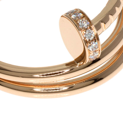 CARTIER Juste uncre double Diamond #48 Ring K18 Pink Gold Ladies [Used]