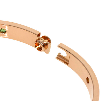 CARTIER LOVE Bracelets Multicolor Stone with Driver #18 Bracelet K18 Pink Gold Ladies [Used]