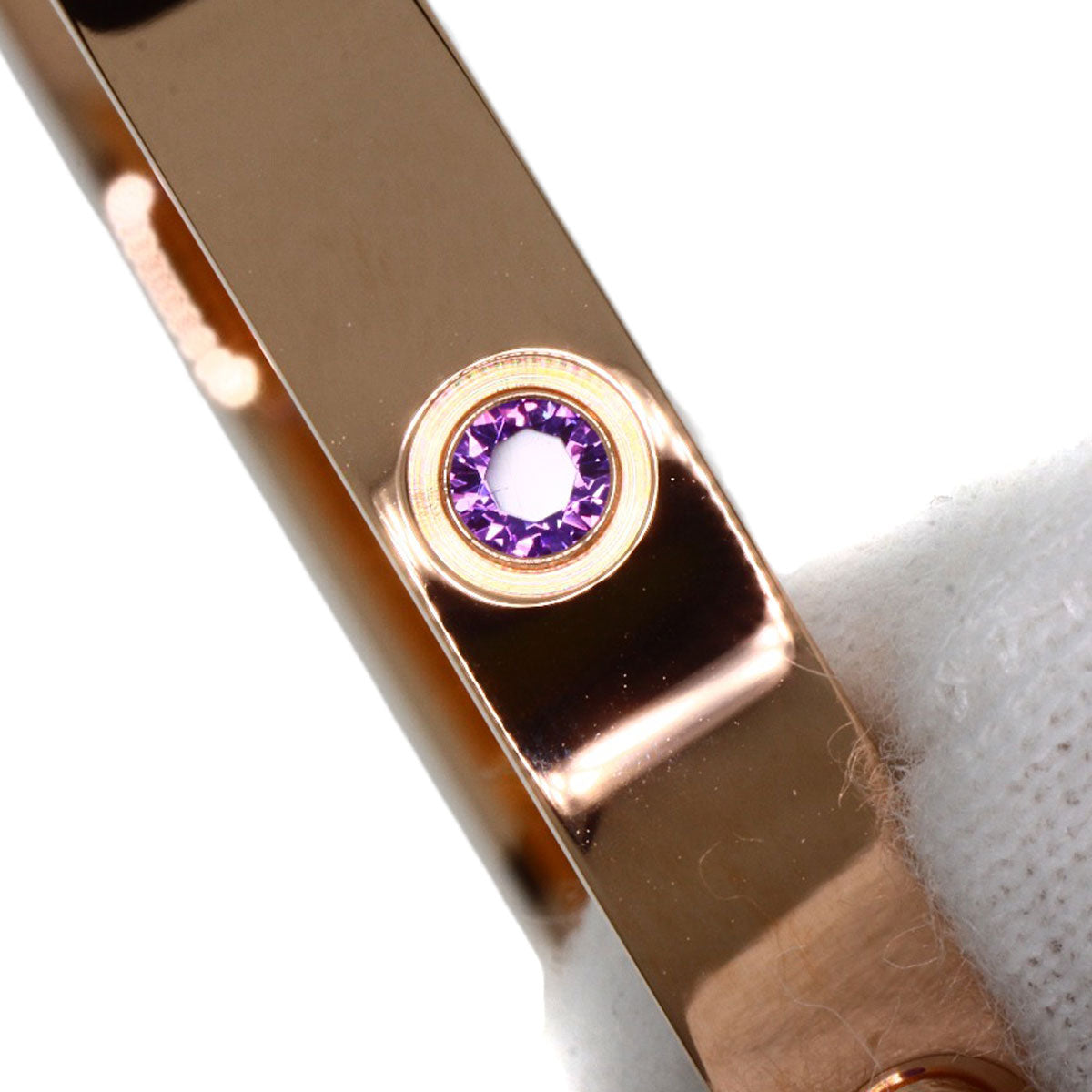 CARTIER LOVE Bracelets Multicolor Stone with Driver #18 Bracelet K18 Pink Gold Ladies [Used]