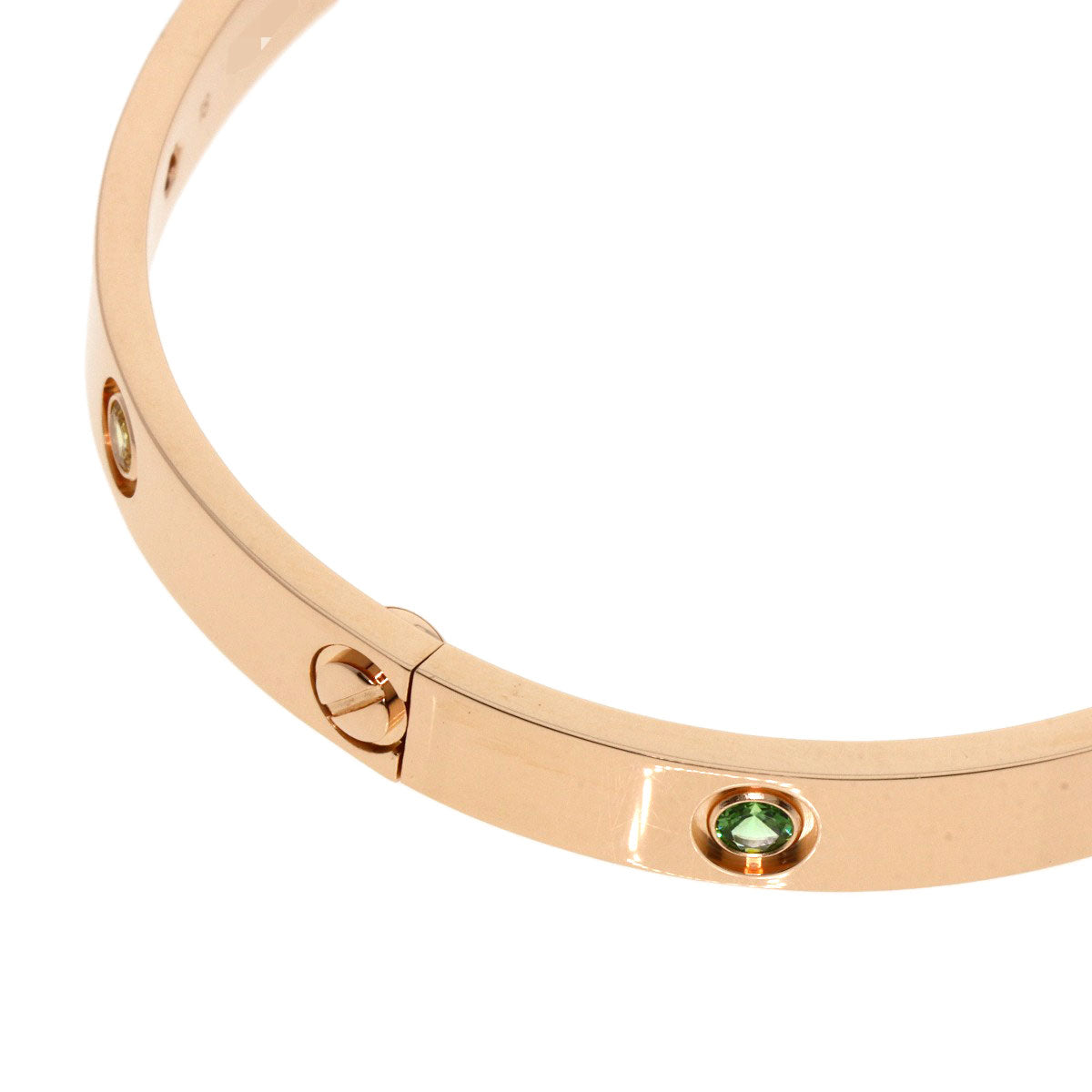 CARTIER LOVE Bracelets Multicolor Stone with Driver #18 Bracelet K18 Pink Gold Ladies [Used]