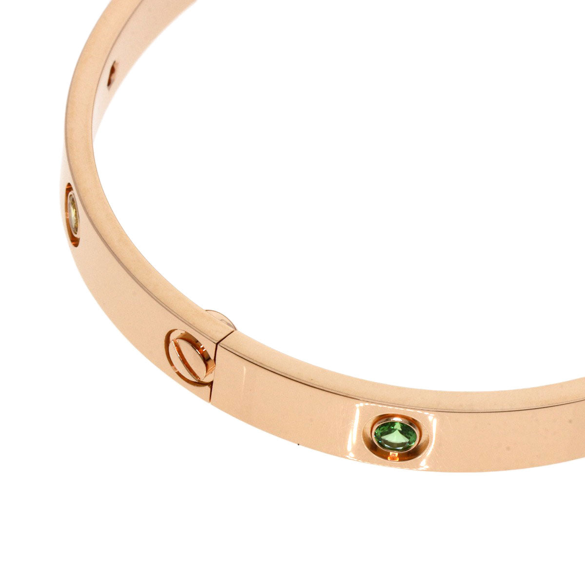 CARTIER LOVE Bracelets Multicolor Stone with Driver #18 Bracelet K18 Pink Gold Ladies [Used]