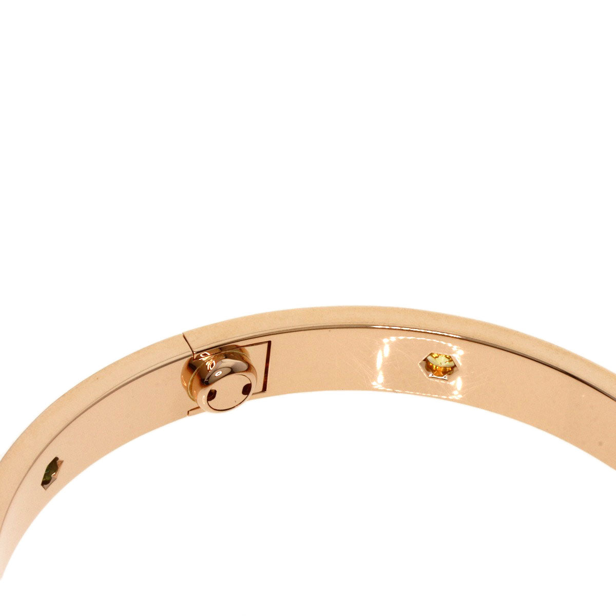 CARTIER LOVE Bracelets Multicolor Stone with Driver #18 Bracelet K18 Pink Gold Ladies [Used]