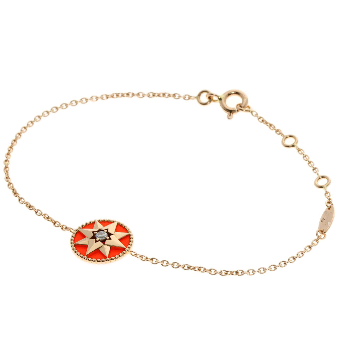 Dior Rose des Vents Diamond Brooch K18 Pink Gold Ladies [Used]