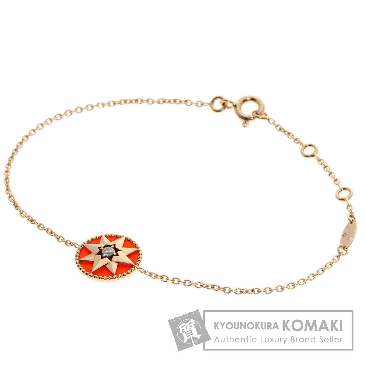 Dior Rose des Vents Diamond Brooch K18 Pink Gold Ladies [Used]