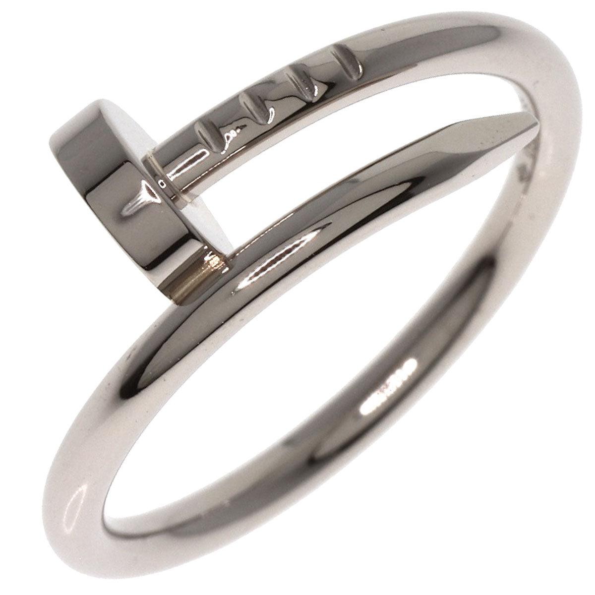 CARTIER   Ring Juste Uncre #50 K18 White Gold Ladies