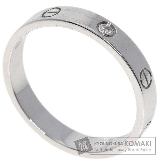 CARTIER Mini love ring 1P Diamond #64 Ring K18 White Gold unisex [Used]