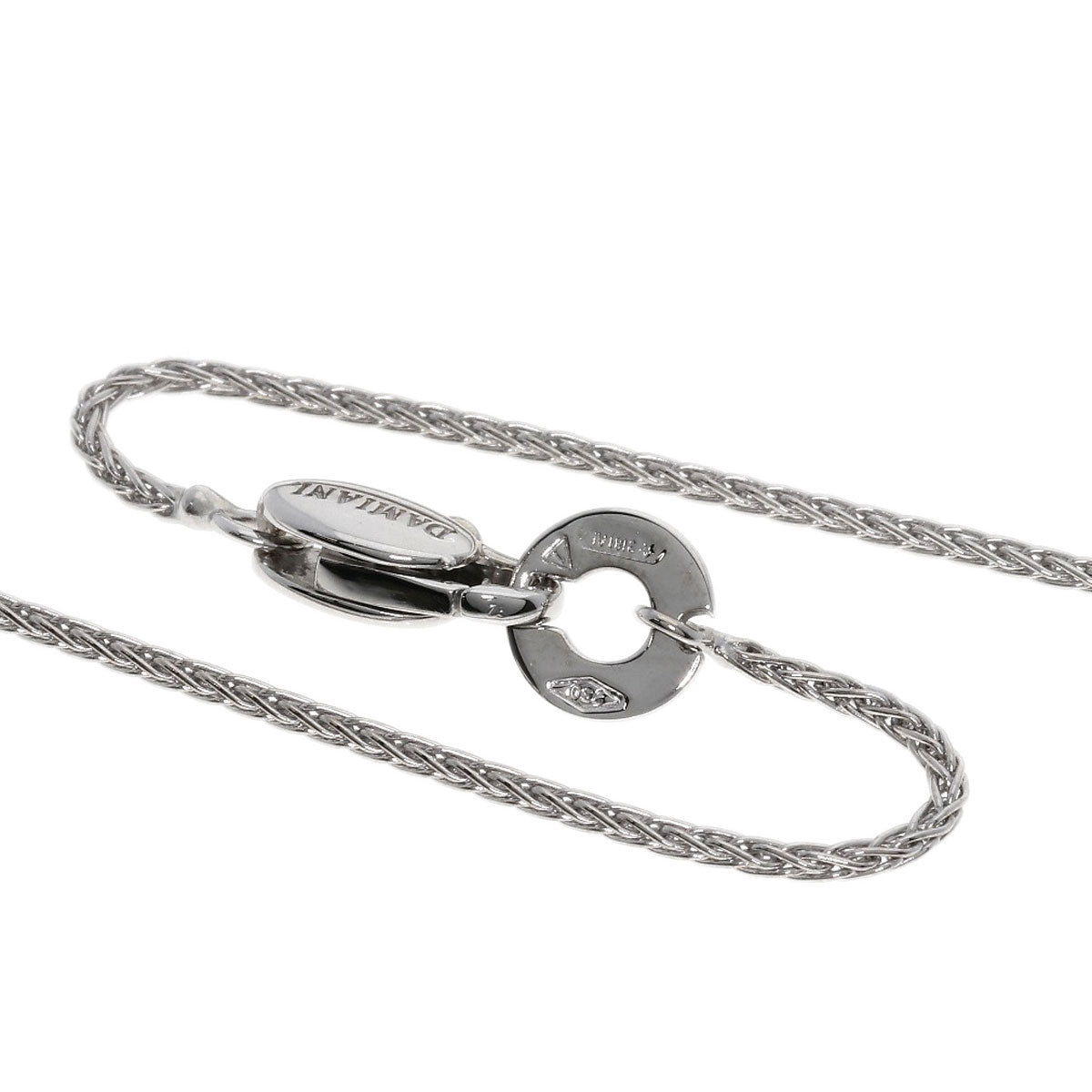 Damiani Mystery Cross Diamond Black Diamond Necklace K18 White Gold Ladies [Used]