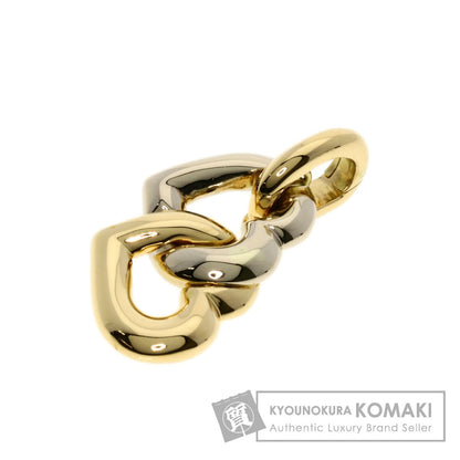 CARTIER Double heart Pendant top K18 Yellow Gold Ladies [Used]