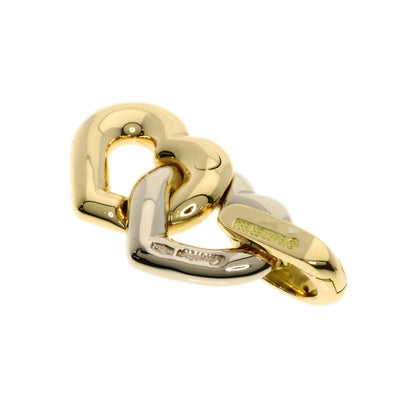 CARTIER Double heart Pendant top K18 Yellow Gold Ladies [Used]