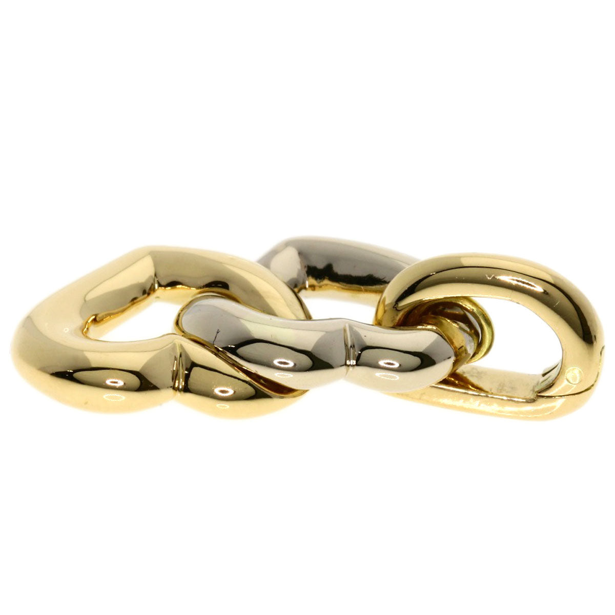 CARTIER Double heart Pendant top K18 Yellow Gold Ladies [Used]