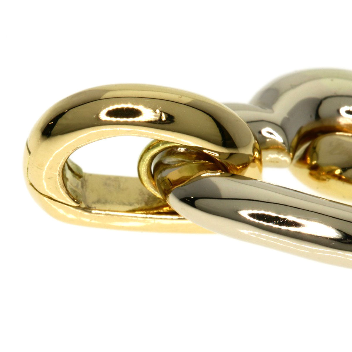 CARTIER Double heart Pendant top K18 Yellow Gold Ladies [Used]