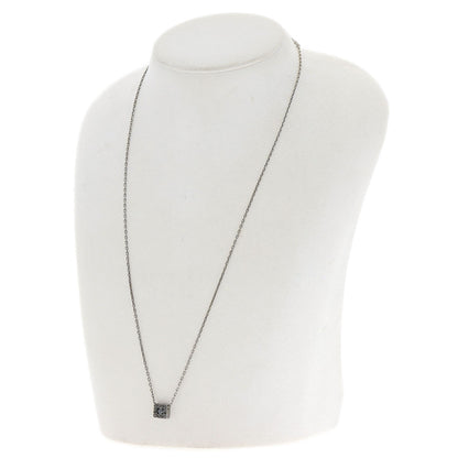 Damiani Belle Epoque Square Black Burnished Diamond Necklace K18 White Gold Ladies [Used]