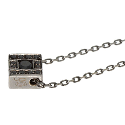 Damiani Belle Epoque Square Black Burnished Diamond Necklace K18 White Gold Ladies [Used]
