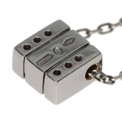 Damiani Belle Epoque Square Black Burnished Diamond Necklace K18 White Gold Ladies [Used]