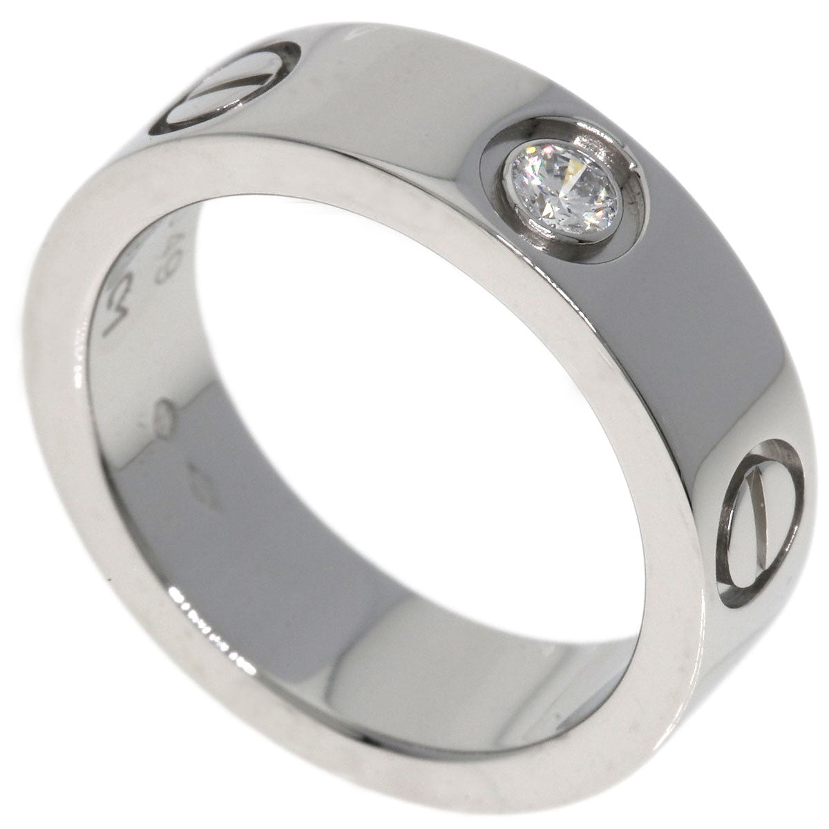 CARTIER   Ring love ring 1P Diamond #49 Platinum PT950 Ladies