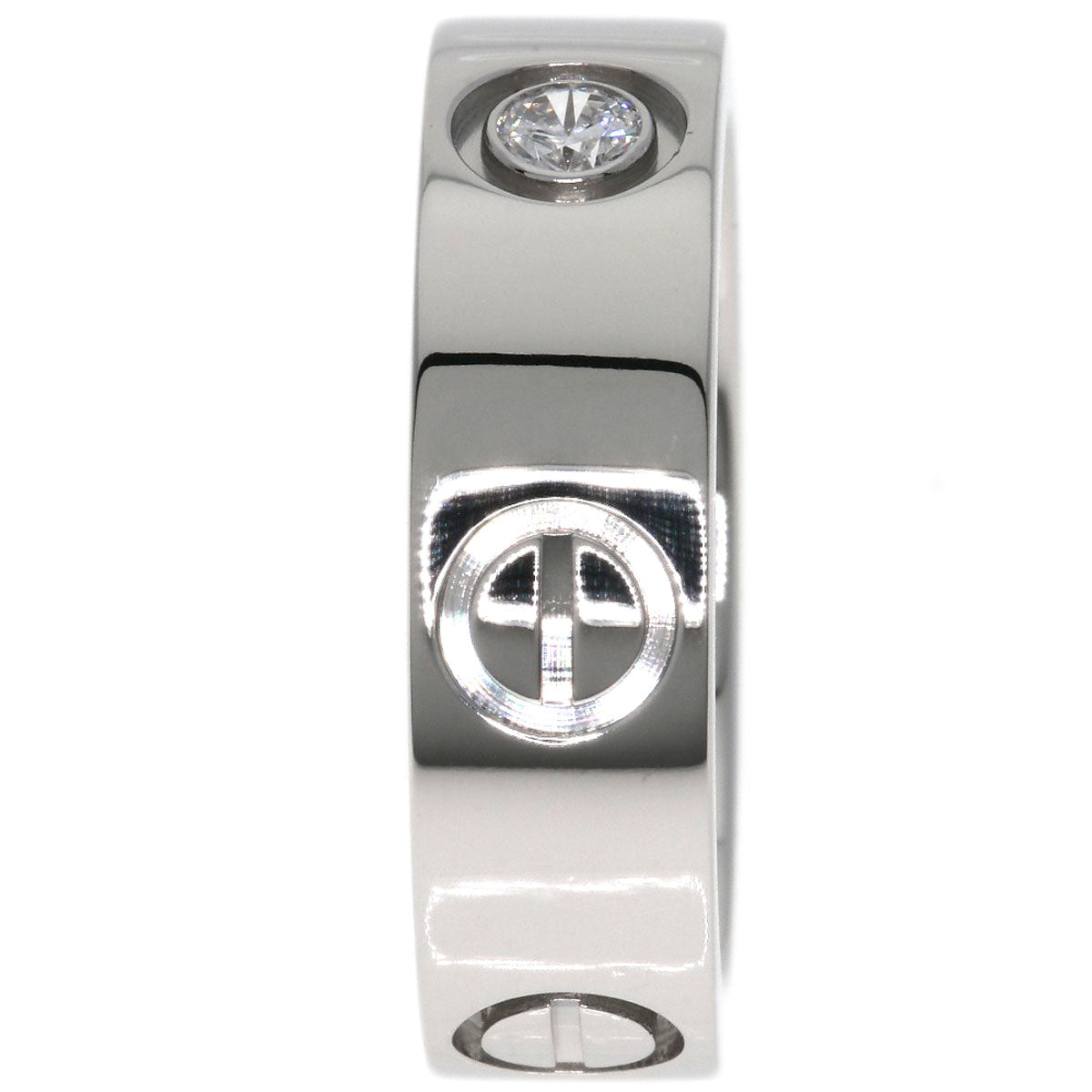 CARTIER   Ring love ring 1P Diamond #49 Platinum PT950 Ladies