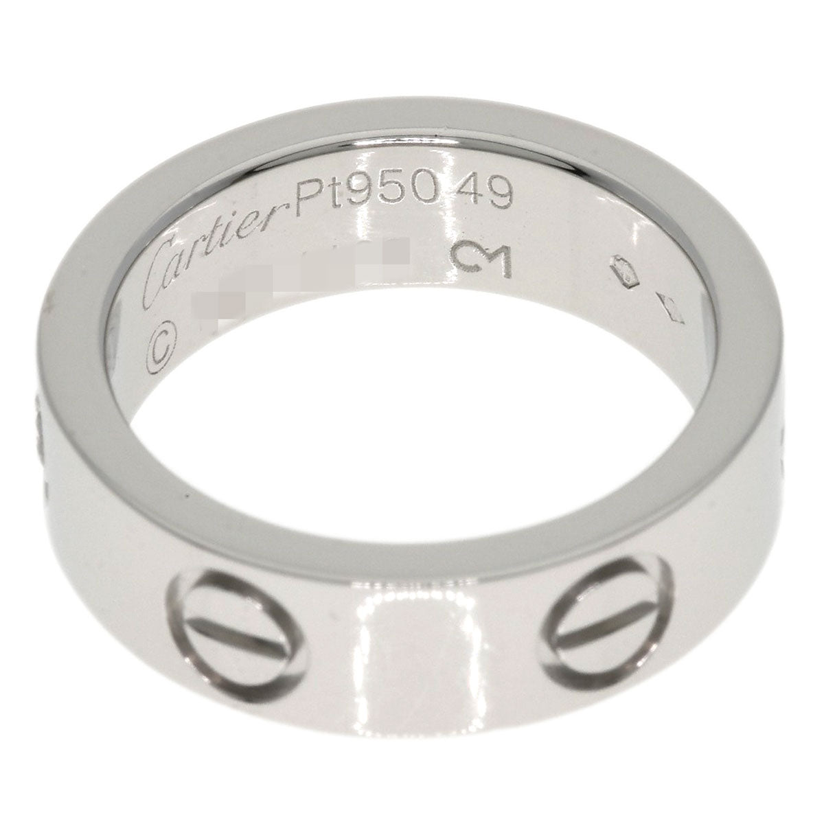 CARTIER   Ring love ring 1P Diamond #49 Platinum PT950 Ladies