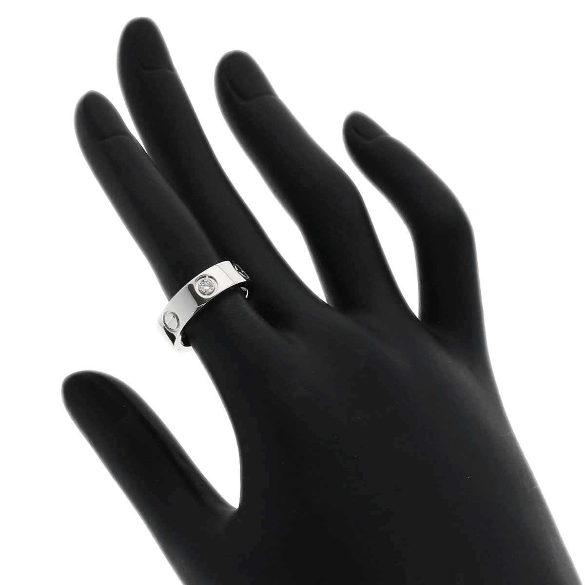 CARTIER   Ring love ring 1P Diamond #49 Platinum PT950 Ladies