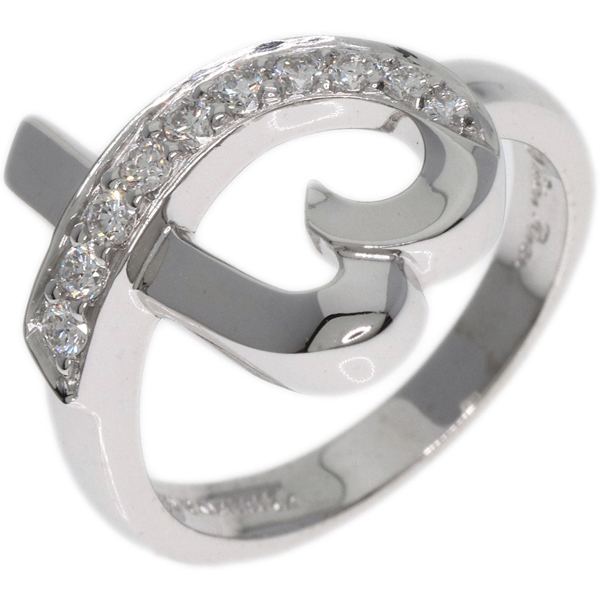 TIFFANY&Co. Loving Heart Diamond Ring K18 White Gold Ladies [Used]
