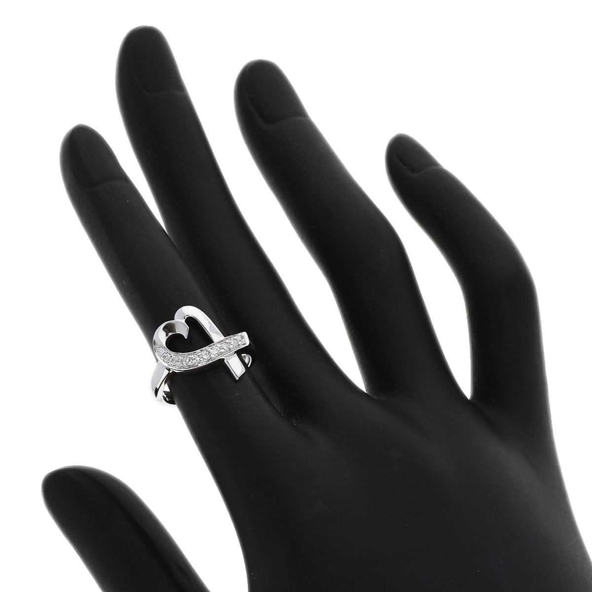 TIFFANY&Co. Loving Heart Diamond Ring K18 White Gold Ladies [Used]