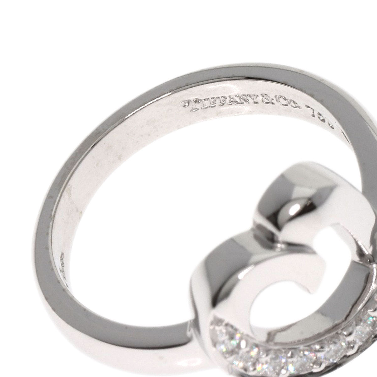 TIFFANY&Co. Loving Heart Diamond Ring K18 White Gold Ladies [Used]