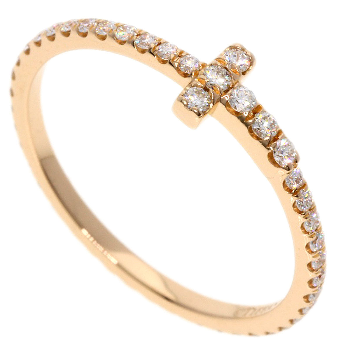 TIFFANY&Co.   Ring TWire Diamond K18 Pink Gold Ladies