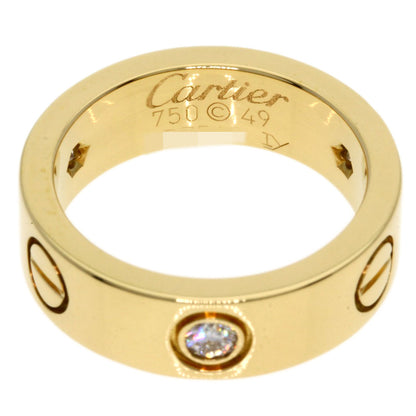 CARTIER   Ring love ring 3P Diamond  #49 K18 Yellow Gold Ladies