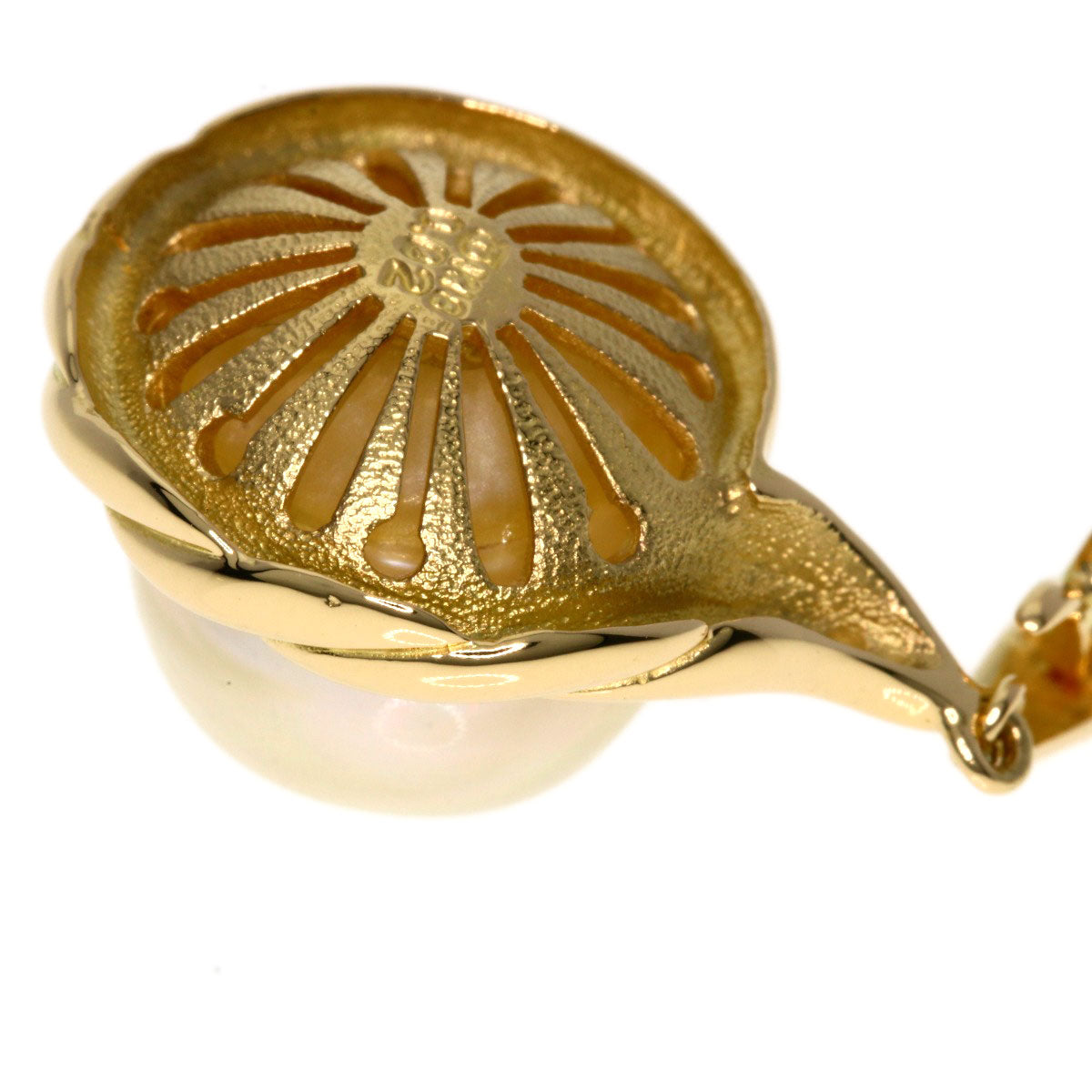 TASAKI Pearl Pearl Diamond Pendant top K18 Yellow Gold Ladies [Used]