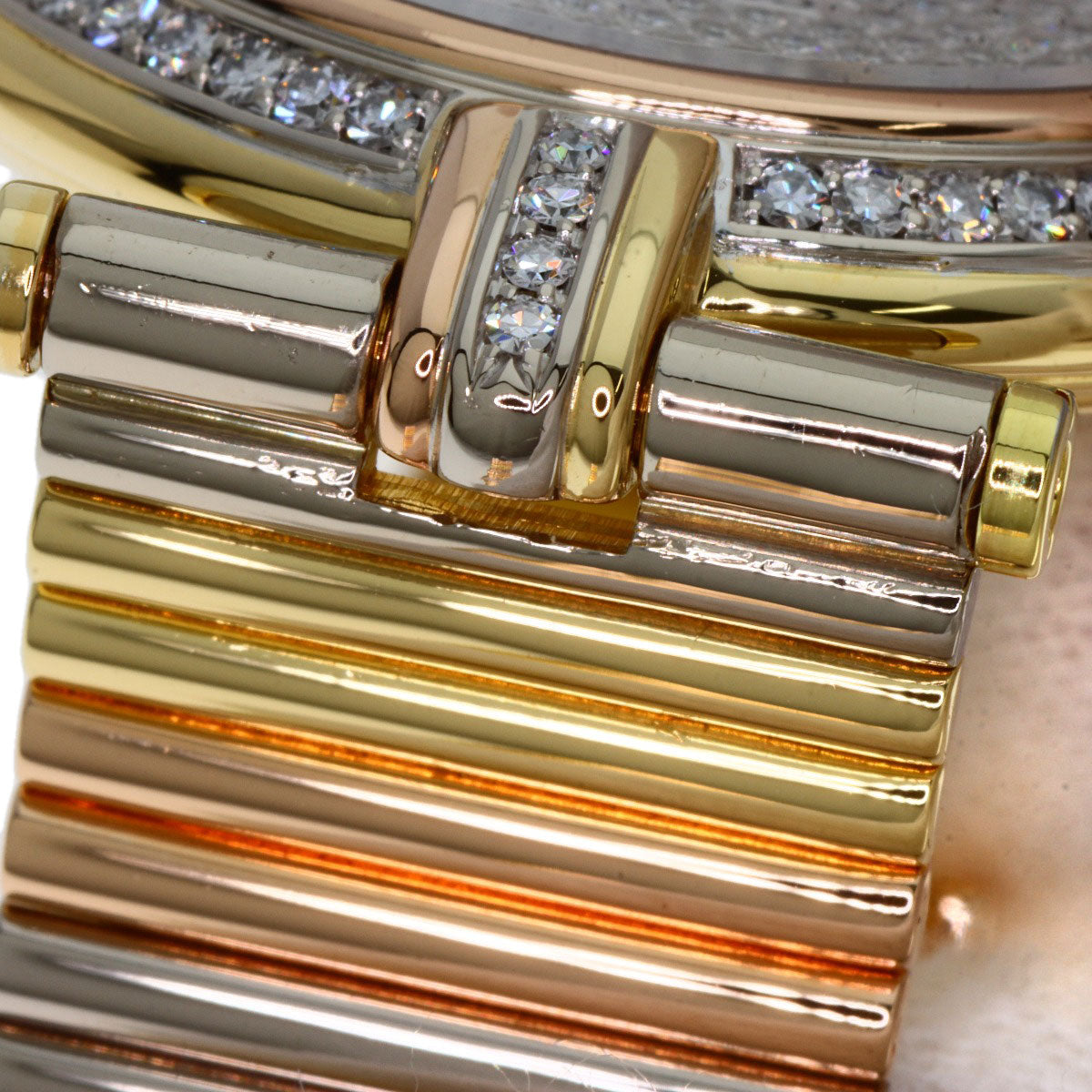 CARTIER VLC Louis Cartier Vendome LM Diamond Watches K18 Yellow Gold/K18 three color Ladies