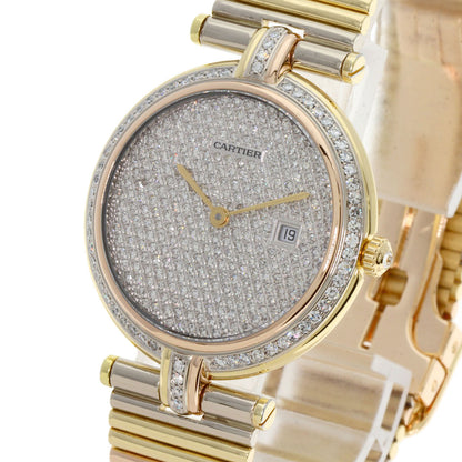 CARTIER VLC Louis Cartier Vendome LM Diamond Watches K18 Yellow Gold/K18 three color Ladies